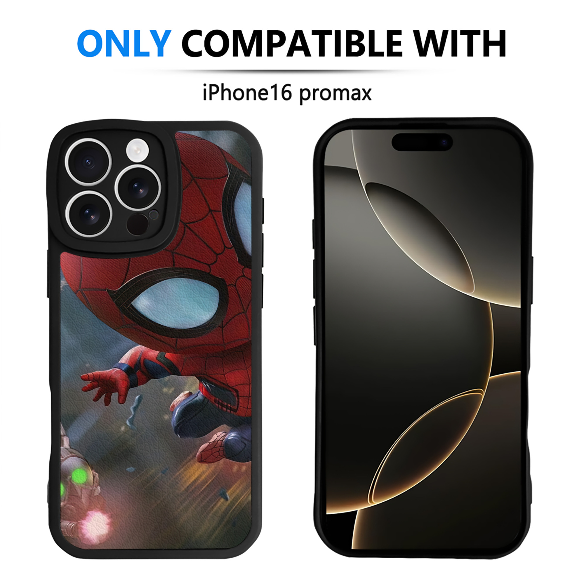 Spider Man スパイダーマン 【iPhone 16シリーズ対応】シリコンスマホケース（レザー調） 材質：シリコン